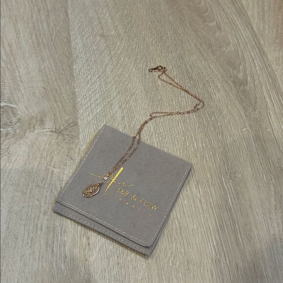 Ebb & Flow 14k Rose Gold Filled Necklace Birth Flower June Rose Stamped Pendant - Picture 6 of 7